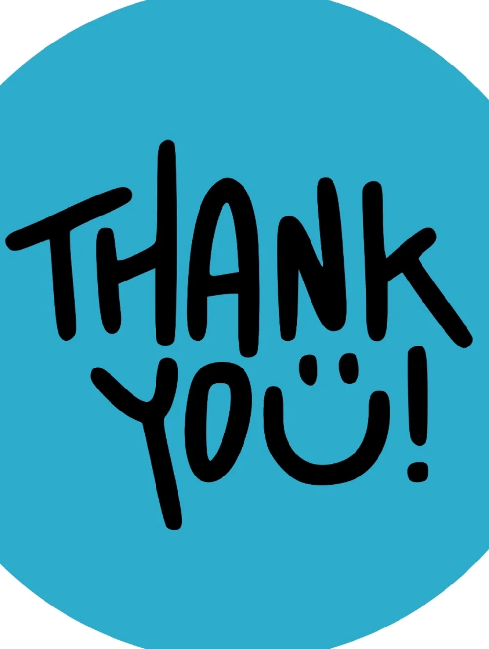 100 Count Thank You Stickers 2x2 Round Matte Labels Assorted Or Single Color